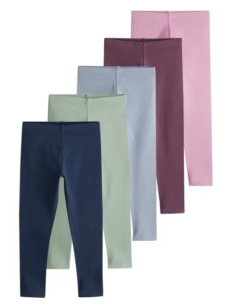 Next Leggings marin / verde pastel / ciclam / roz albastru
