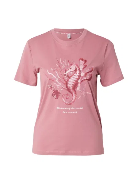 ONLY Tricou ONLKITA / rosé / argintiu roz