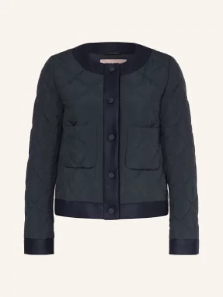 Cinzia Rocca Kurtka Pikowana Z Mieszanki Materiałów blau granatowa