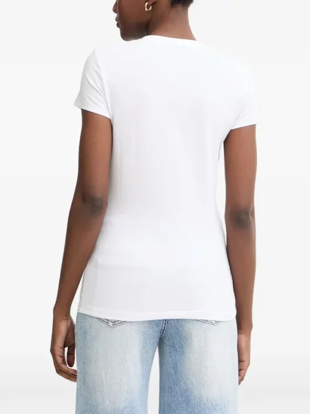 Scurt tricou Armani Exchange cu imagine alb