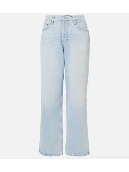 Talia proste jeansy Agolde niebieskie