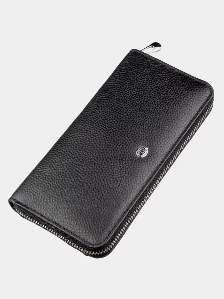 Кожаный клатч St Leather Accessories черный