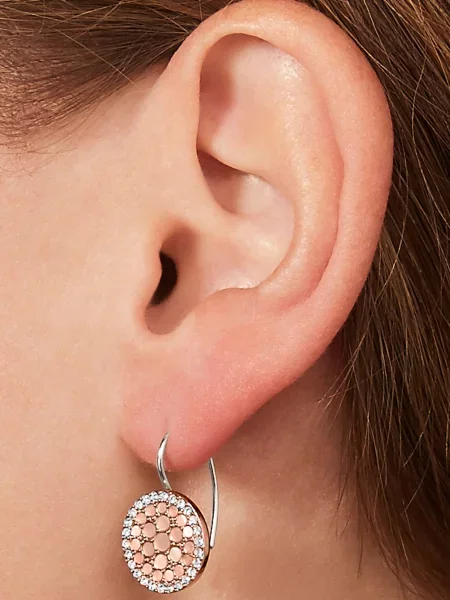 FOSSIL Cercei auriu roz