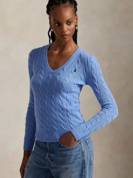 Polo Ralph Lauren pulover pentru femei din lână albastru