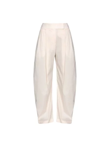 PINKO Spodnie Kobieta L Wide Trousers beżowy
