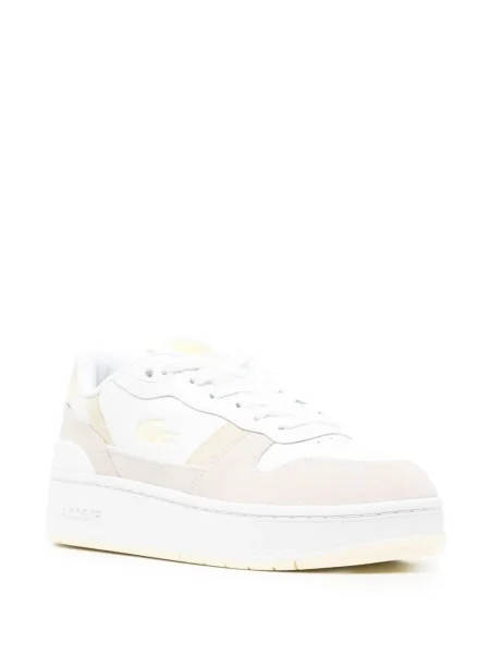 Sneakerși Lacoste cu platformă alb