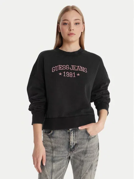 Guess Jeans Μπλούζα μαύρο