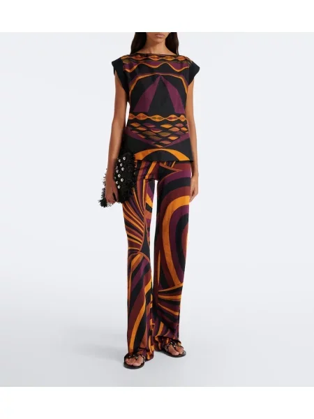 Pantaloni Pucci din satin