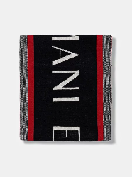 Шарф з додаванням вовни Armani Exchange візерунок синій