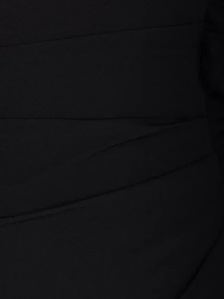Rochie maxi Sir cu volane fără bretele negru