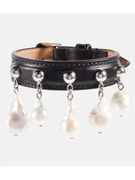 Usnjena zapestnica Alaia črna