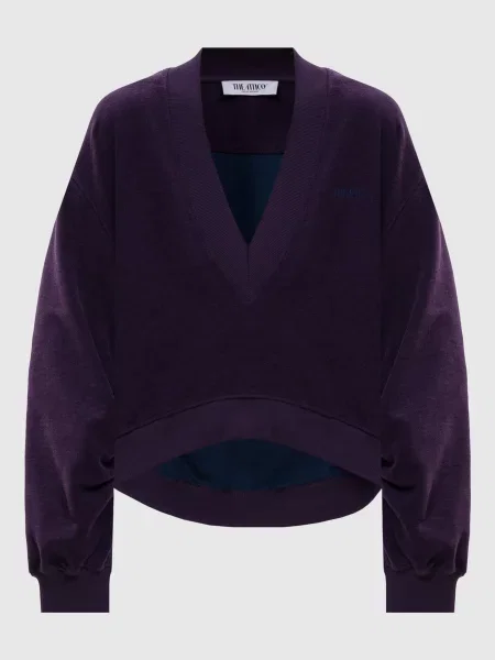 Свитер The Attico с вышивкой фиолетовый