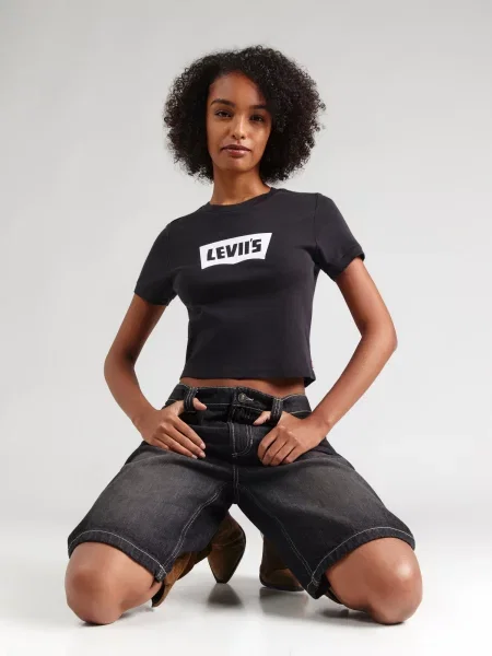 LEVI'S ® Tricou Essential negru alb