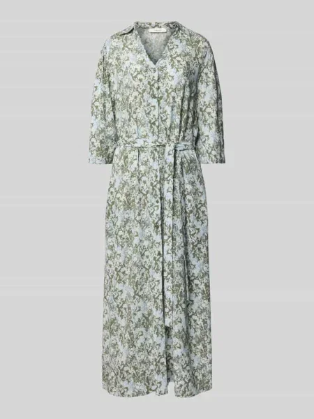 Długa sukienka mini z lejącej czystej model ‘FLORA’ Selected Femme