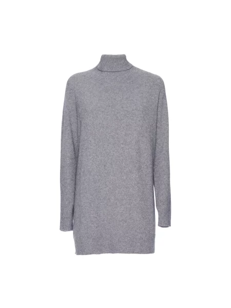 Sweter Manila Grace z wysokim kołnierzem szary