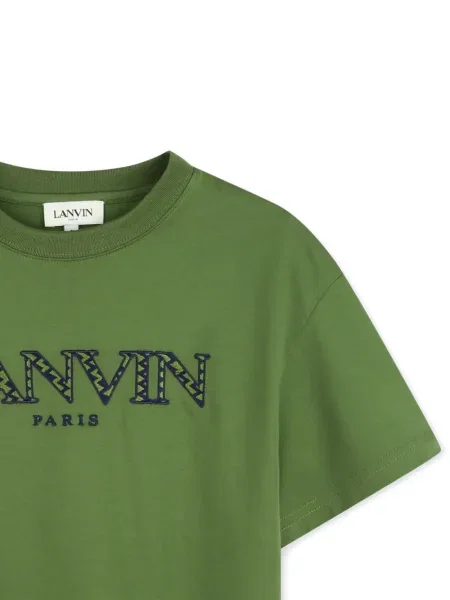 Dětské tričko Lanvin Enfant zelené