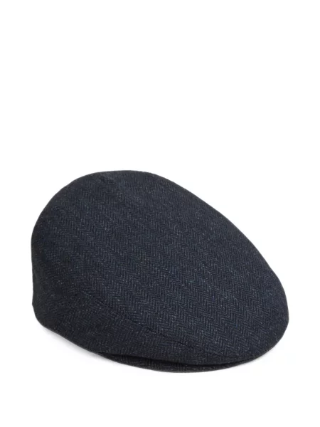 Căciulă Lock & Co. Hatters fără toc cu model herringbone albastru