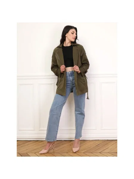 Palton La Modeuse kaki
