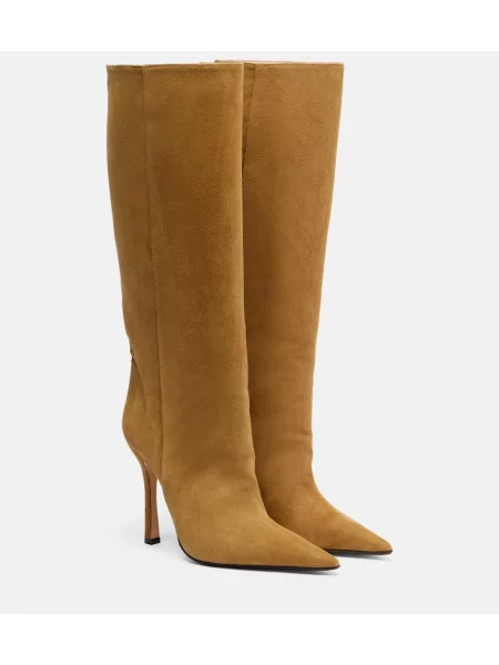 Cizme Gucci din piele de căprioară bej