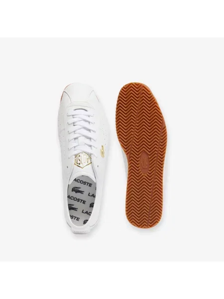 Lacoste Skórzane Sneakersy Club-Low biały