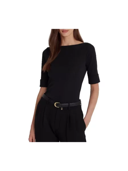 Bluzka z dekoltem w łódkę model ‘Judy’ Lauren Ralph Lauren czarna