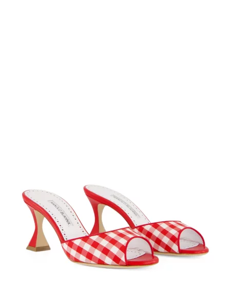 Papuci tip mules Manolo Blahnik roșu