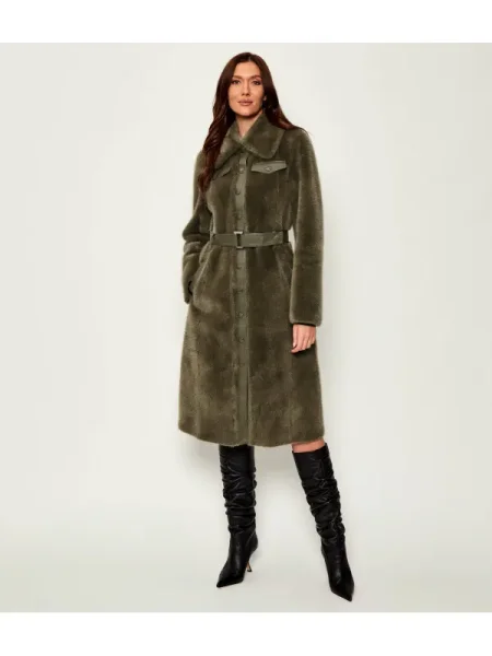 Blană palton de blană Patrizia Pepe verde
