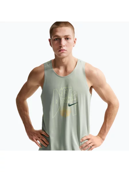 Tricou de alergare pentru bărbați Nike Stride Dri-Fit ADV jade horizon/linen
