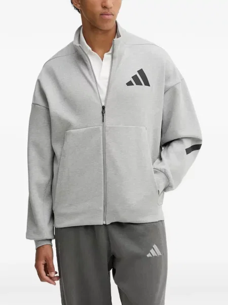 Pantaloni Adidas tricotate cu autograf alergare albastru