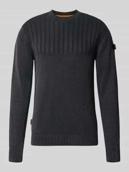Sweter z dzianiny o kroju regular fit z czystej bawełny z detalem z logo Pme Legend