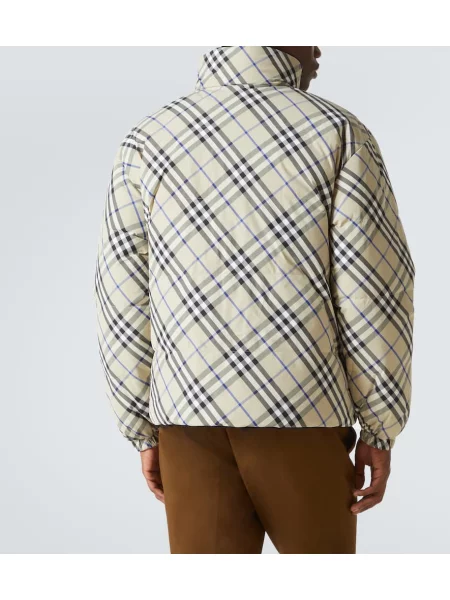 Geacă Burberry în carouri bej