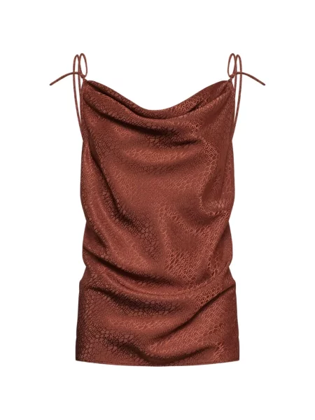 Top Mm6 Maison Margiela din jacard maro