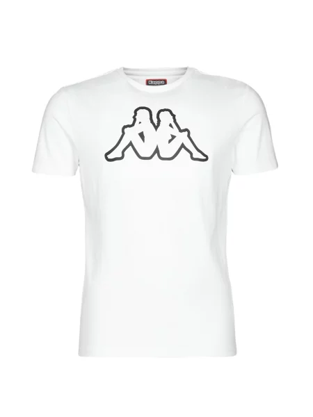 Majica Kappa s kratkimi rokavi bela