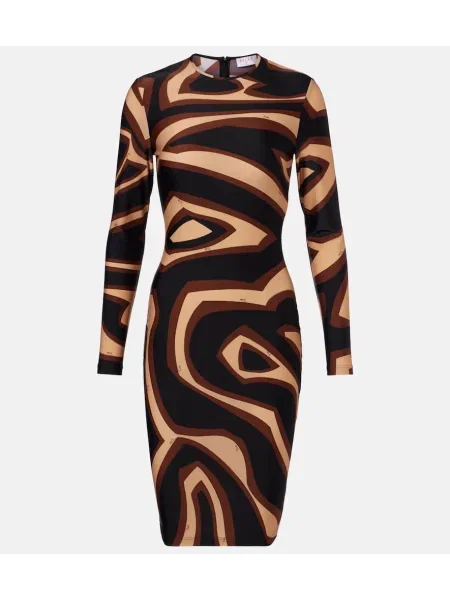 Rochie Pucci din jerseu maro