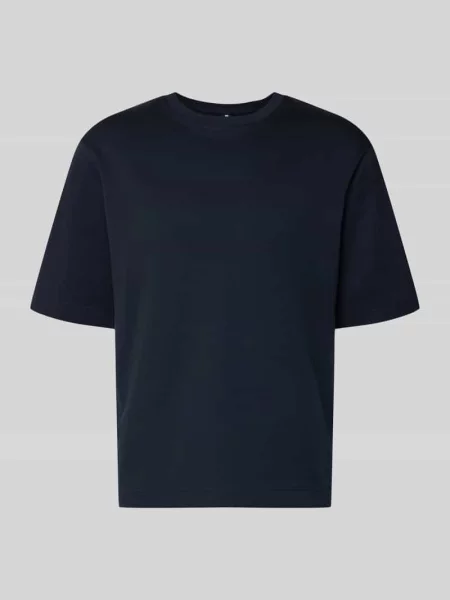 T-shirt z nadrukiem logo i okrągłym dekoltem Profuomo