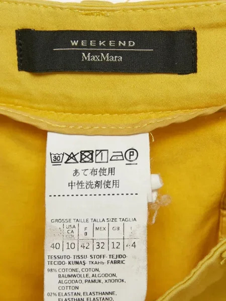 Pantaloni Weekend Max Mara galben