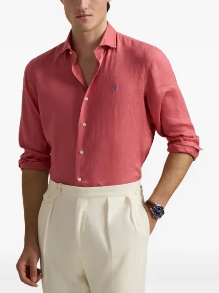 Cămașă Polo Ralph Lauren fără mâneci din piele cu imagine roz