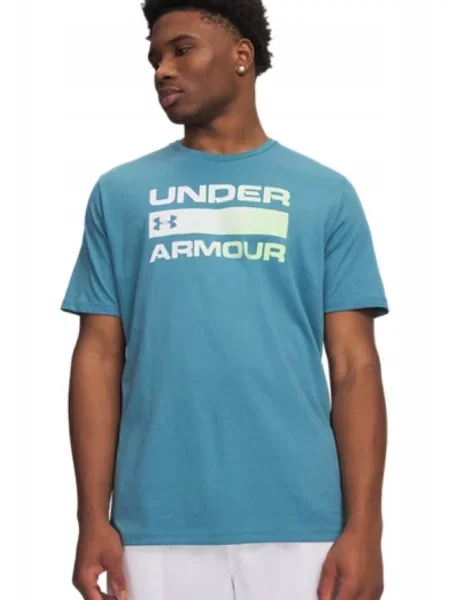 UNDER ARMOUR t-shirt UA TEAM ISSUE WORDMARK SS L niebieski