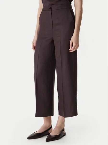 Marella Pantaloni din Alcuno Straight Fit maro