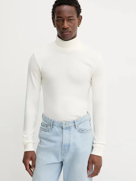 Marc O'Polo longsleeve gładki beżowy