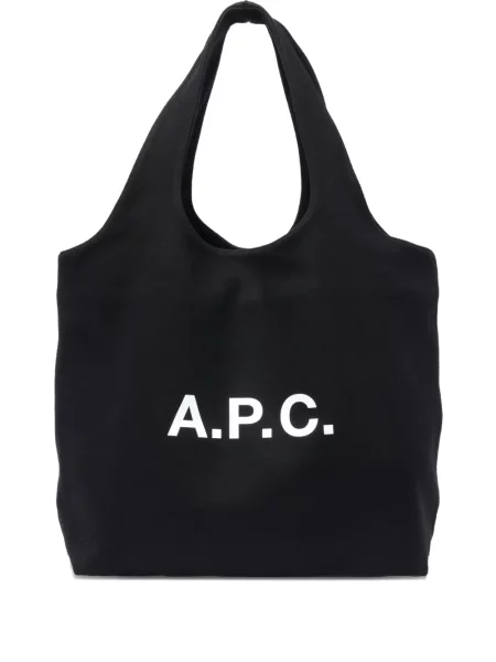 Чанта A.p.c. с принт черно