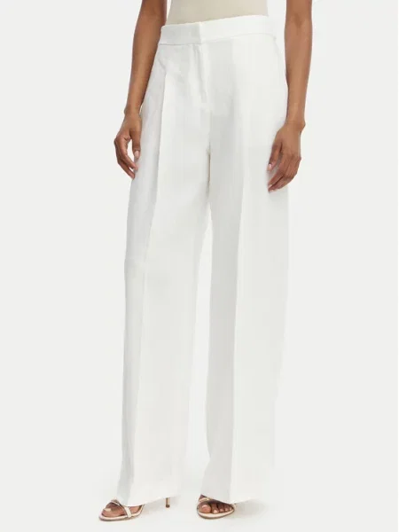 BOSS Hlače iz tkanine Tiana bela