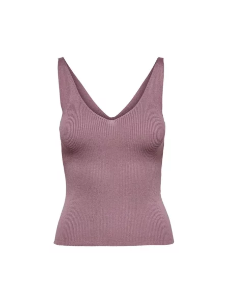 Dzianinowy top Jacqueline De Yong fioletowy