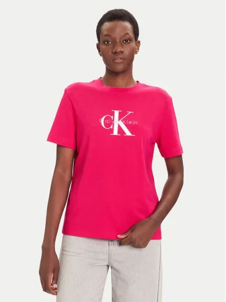 Класическа тениска Calvin Klein Jeans розово