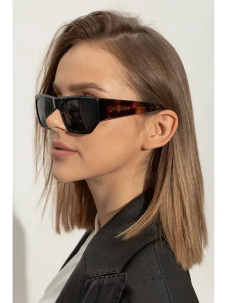 Ochelari de soare Saint Laurent Eyewear cu imagine negru