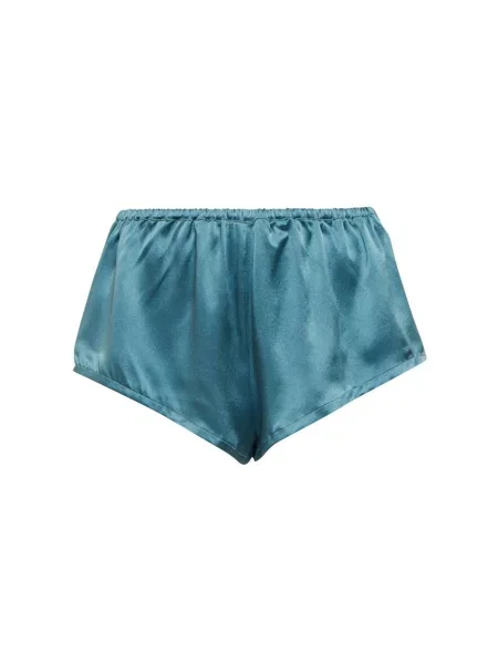 Pantaloni scurți Asceno din satin albastru