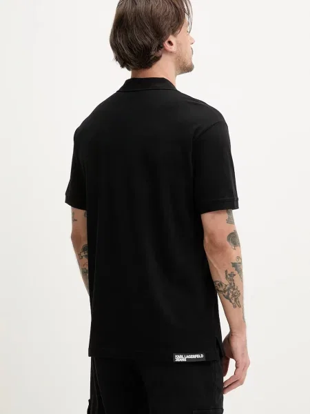 Polo tričko Karl Lagerfeld Jeans černá