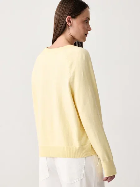 Marc O'Polo sweter z bawełną żółty