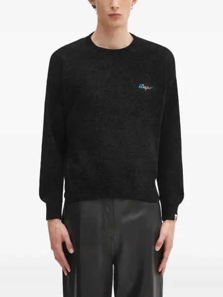 Pulover A Bathing Ape® cu broderie negru