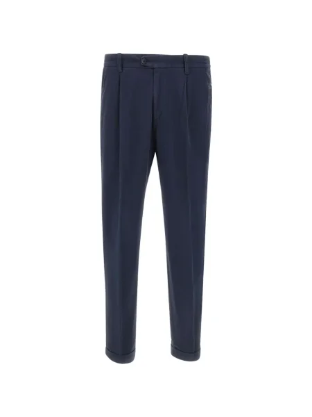 Pantaloni Devore plisate albastru